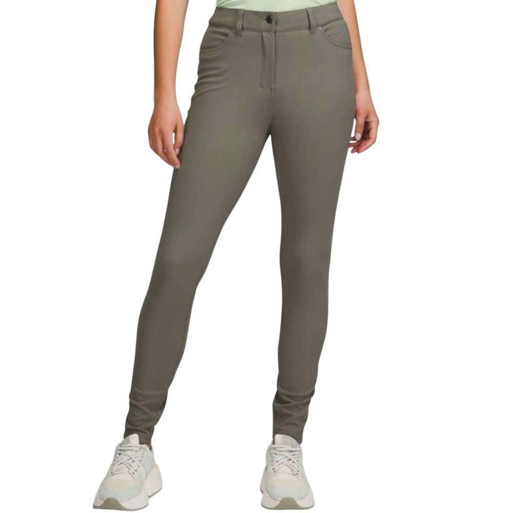 Lululemon City Sleek Slim-Fit 5 Pocket High-Rise Pant Full Length Grey Sage 28